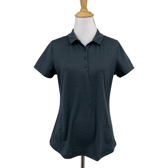 Under Armour Shirt Womens S Small Charcoal Grey Performance Polo Knit Golf - Picture 1 of 13